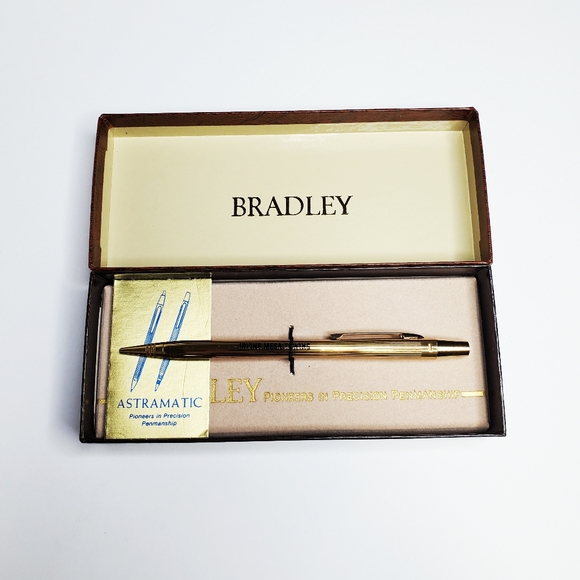 NIB Vintage 60s Bradley 'Astramatic' Gold Mech Pencil Gift Box 'Irvine Mesa Tow' - Picture 2 of 16